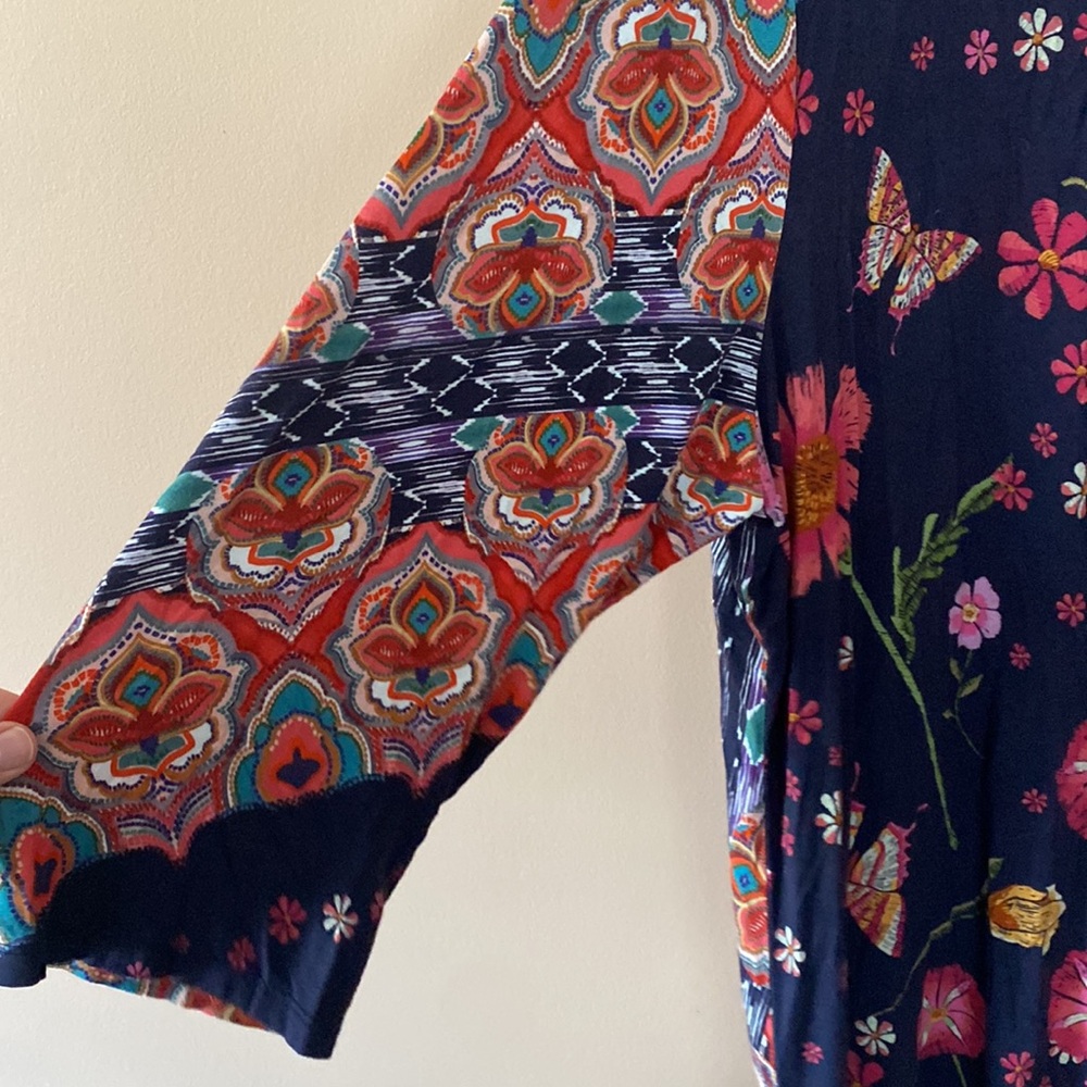Johnny Was Multicolor Floral Top - Picture 3 of 6